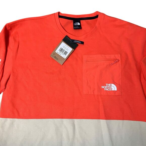 The North Face Mens L Tech Crew Sweatshirt Orange Pullover Outdoor Gorpcore NEW - Picture 13 of 15
